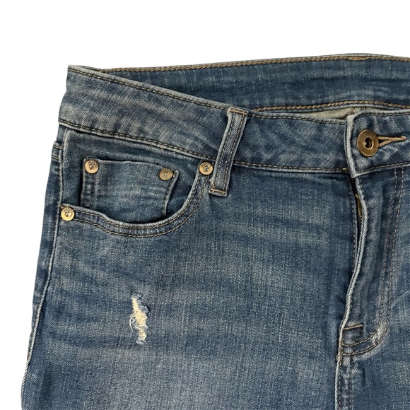 PISTOLA Anais Ankle Zip Skinny Jeans Blue Denim Distressed Pockets Size 30 - Picture 2 of 9